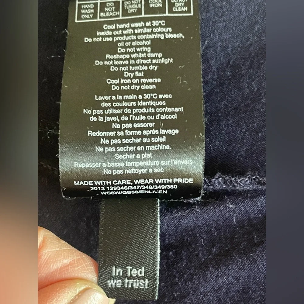 Ted Baker Modal Silk Racerback Tunic US Size 2 Color Navy Blue